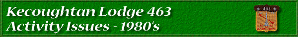 Kecoughtan Lodge 463-Activity Issues-1980's